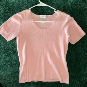 Pink worthington square neck shirt